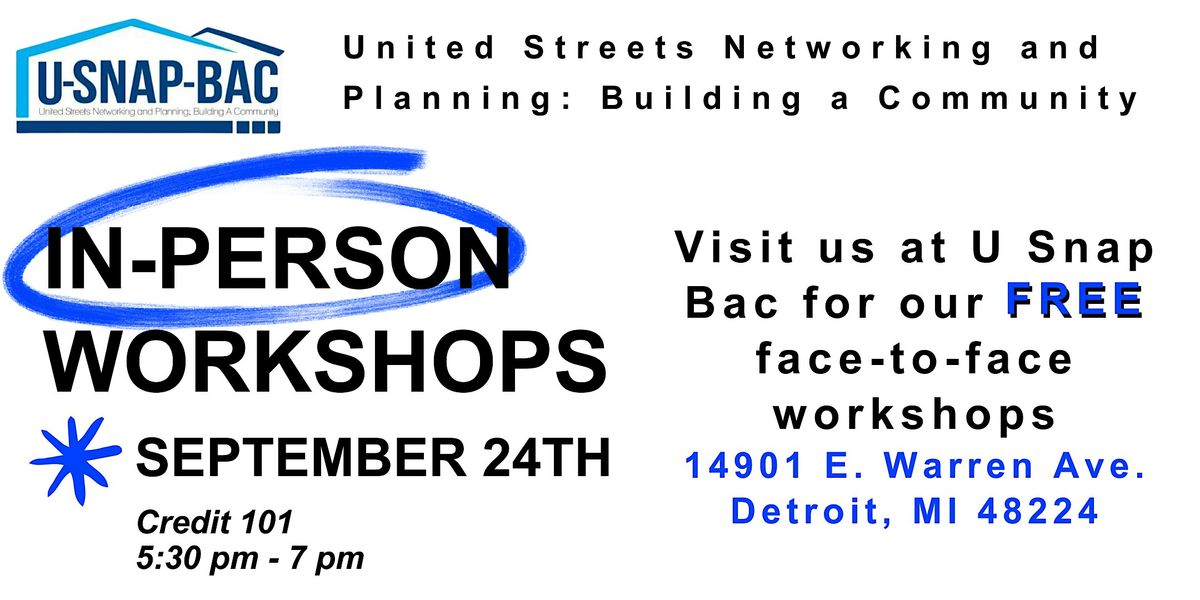 Copy of In-Person Credit 101 Workshop, 24 September | Event in Detroit | AllEvents