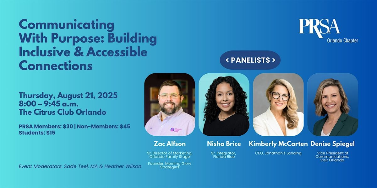 Communicating with Purpose: Building Inclusive & Accessible Connections, 21 August | Event in Orlando