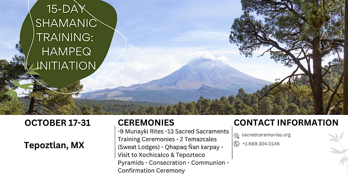 15-DAY SHAMANIC TRAINING:  HAMPEQ INITIATION, 17 October | Event in Los Ángeles | AllEvents