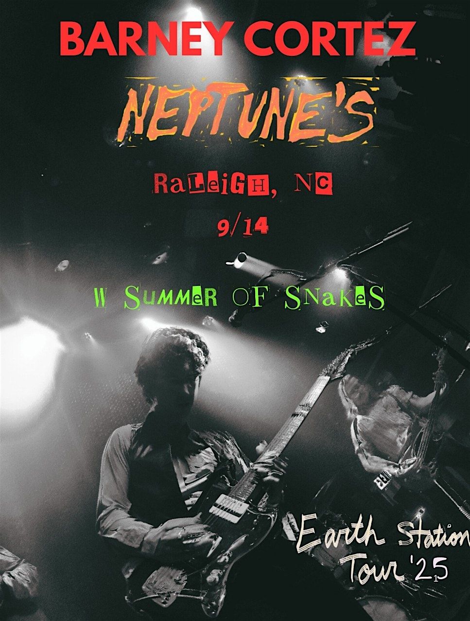 BARNEY CORTEZ // SUMMER OF SNAKES, 14 September | Event in Raleigh | AllEvents
