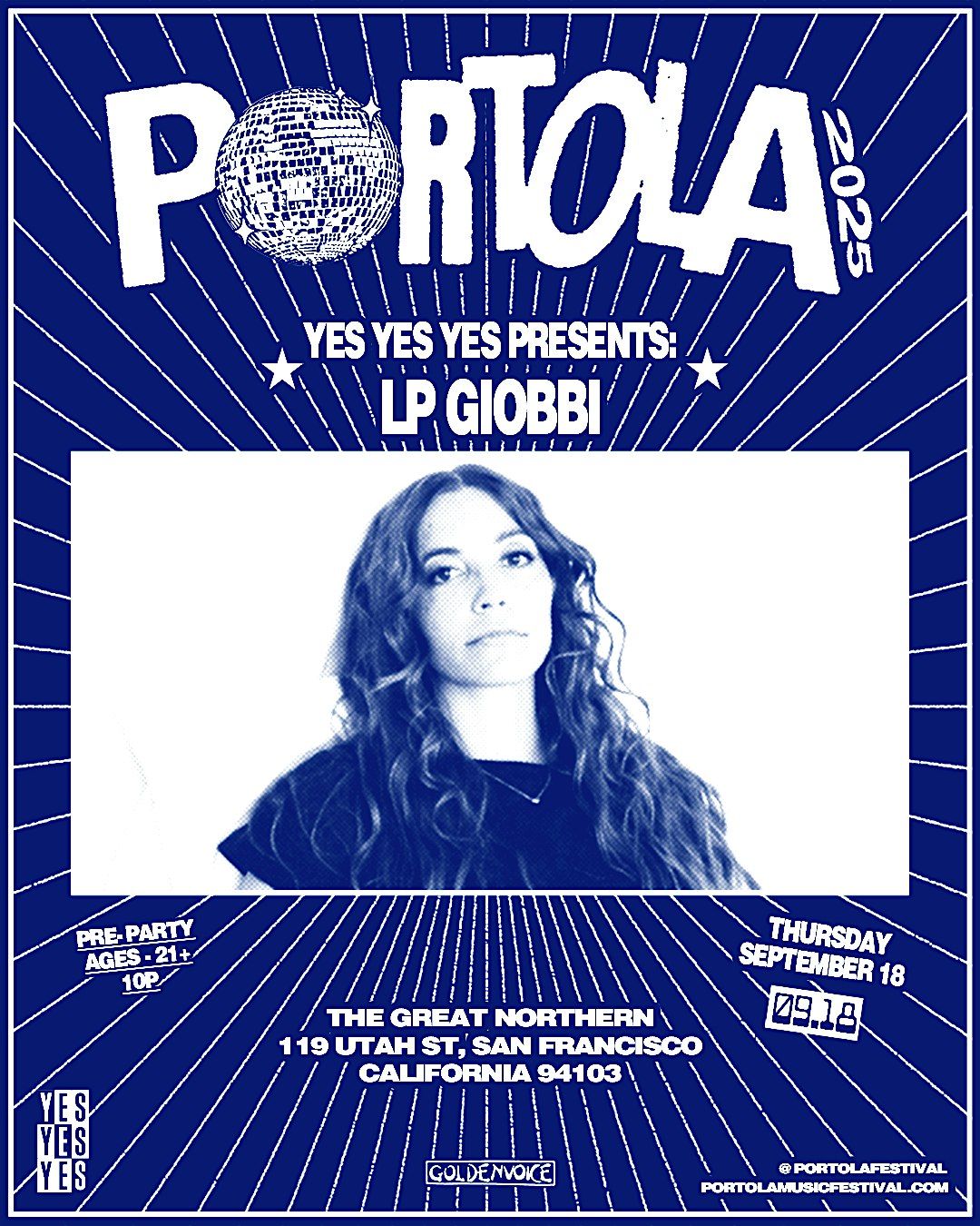 LP Giobbi - PORTOLA WEEK PARTIES, 18 September | Event in San Francisco | AllEvents