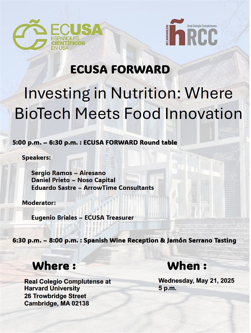 Investing in Nutrition: Where BioTech Meets Food Innovation, 21 May | Event in Cambridge | AllEvents