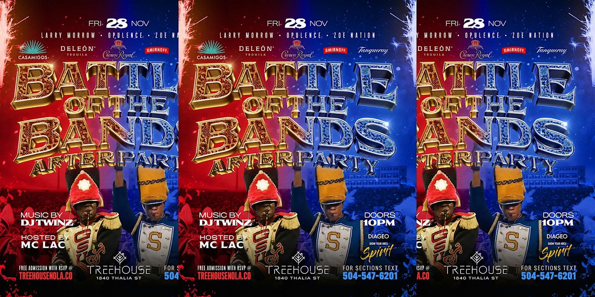 FRI NOV. 28 | BATTLE OF THE BANDS AFTER-PARTY @ TREEHOUSE, 28 November | Event in New Orleans | AllEvents