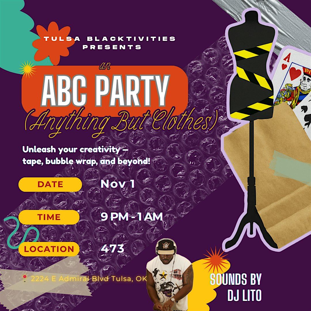 An ABC (Anything But Clothes) Party, 1 November | Event in Tulsa | AllEvents