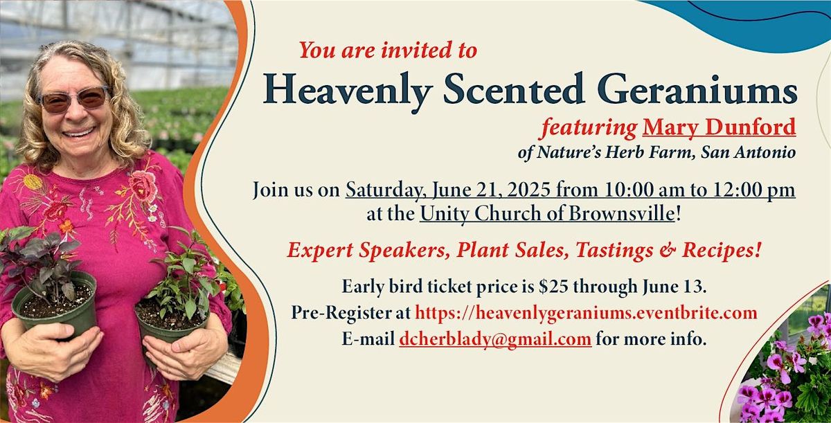 Heavenly Scented Geraniums, 21 June | Event in Brownsville | AllEvents
