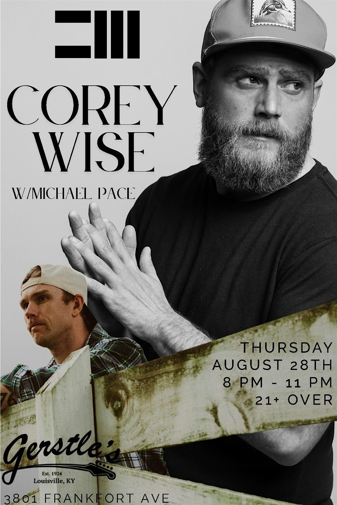 Corey Wise Featuring Michael Pace, 28 August | Event in Louisville | AllEvents
