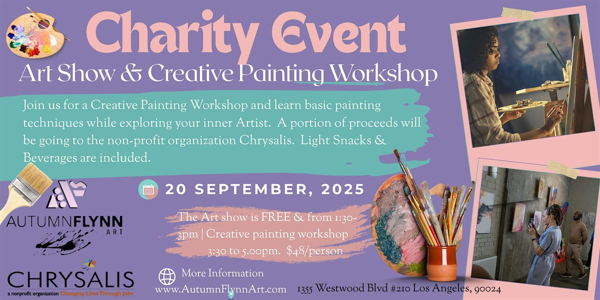 Art Show & Creative Painting Workshop Charity Event, 20 September | Event in Los Angeles | AllEvents