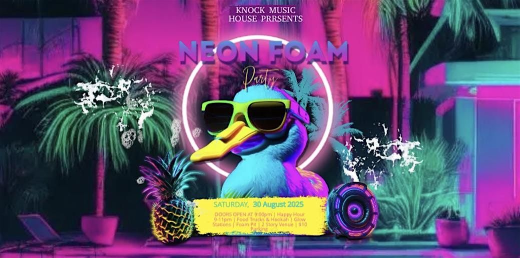 Neon Glow Foam Party, 30 August | Event in Atlanta | AllEvents