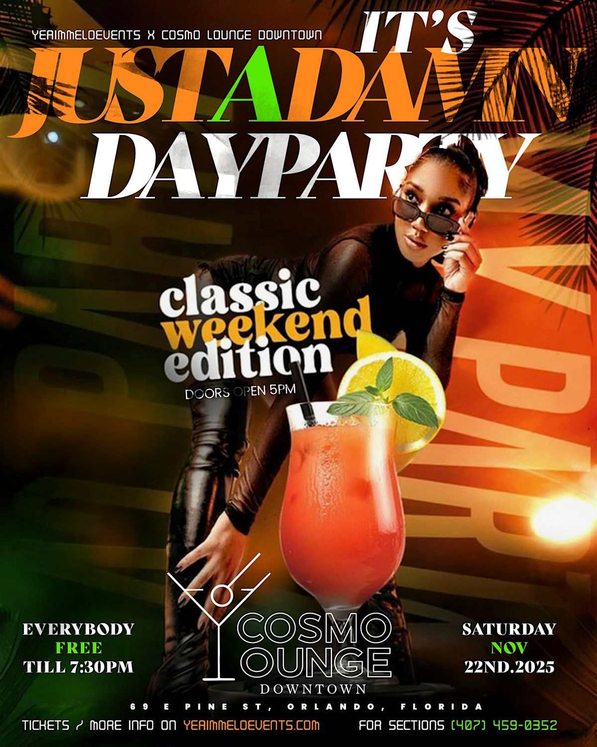 Its Just A Damn Day Party - Classic Weekend Edition - Cosmo Lounge, 22 November | Event in Orlando | AllEvents