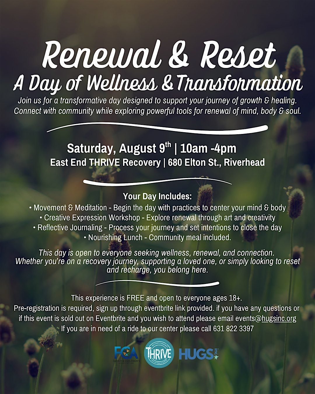 Renewal & Reset - A Day of Wellness & Transformation, 9 August | Event in Riverhead | AllEvents
