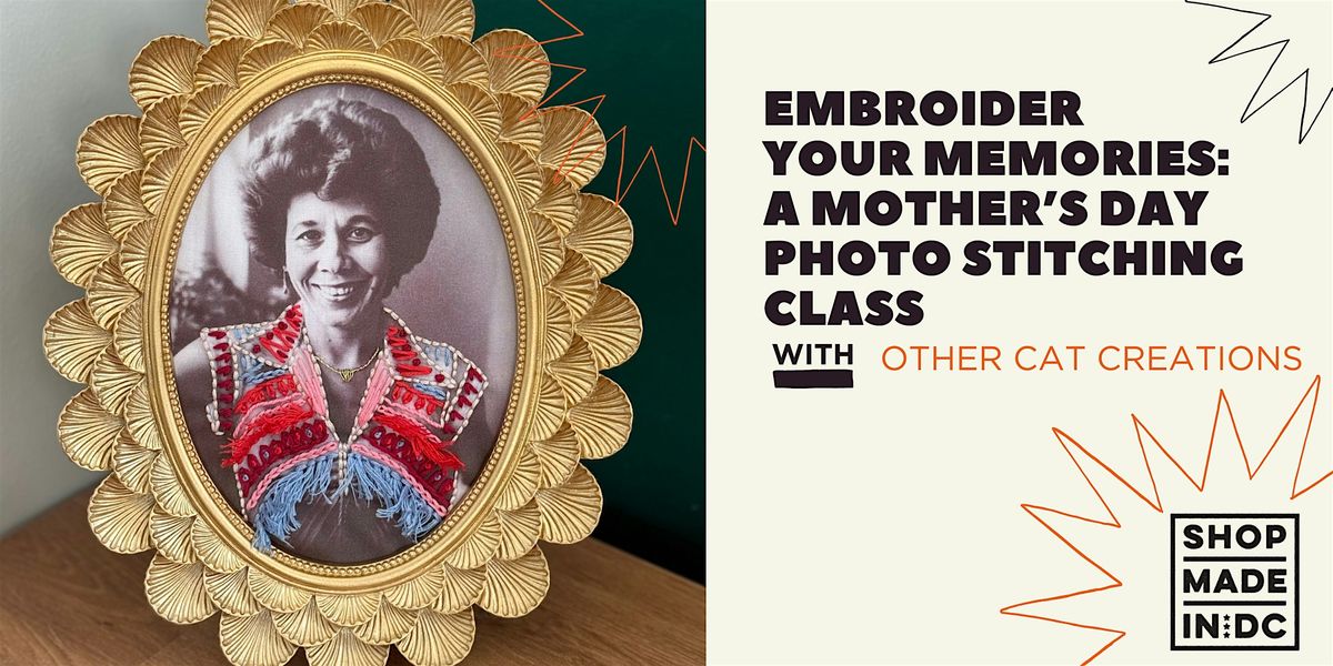 Embroider Your Memories: A Photo Stitching Class w/Other Cat Creations, 15 June | Event in Washington | AllEvents