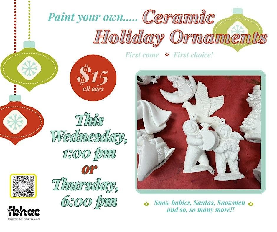 Paint Your Own Ceramic Holiday Ornaments, 9 October | Event in Fitzgerald | AllEvents