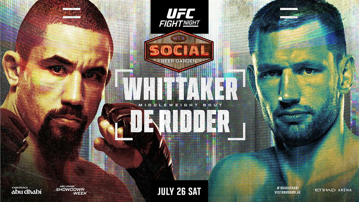 UFC Fight Night Whittaker vs De Ridder, 26 July | Event in Houston | AllEvents