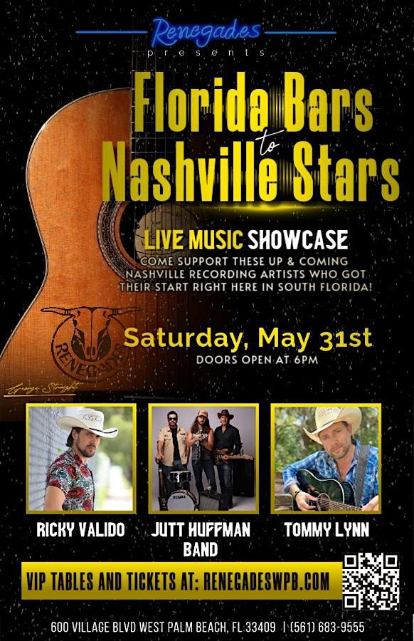 Florida Bars to Nashville Stars - A Live Music Showcase, 31 May | Event in West Palm Beach | AllEvents