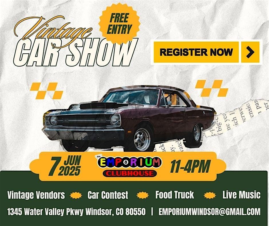 Car Show and Vintage Market Festival, 7 June | Event in Windsor | AllEvents