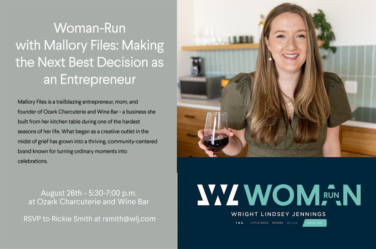 Woman-Run with Mallory Files: Making the Next Best Decision, 26 August | Event in Fayetteville | AllEvents