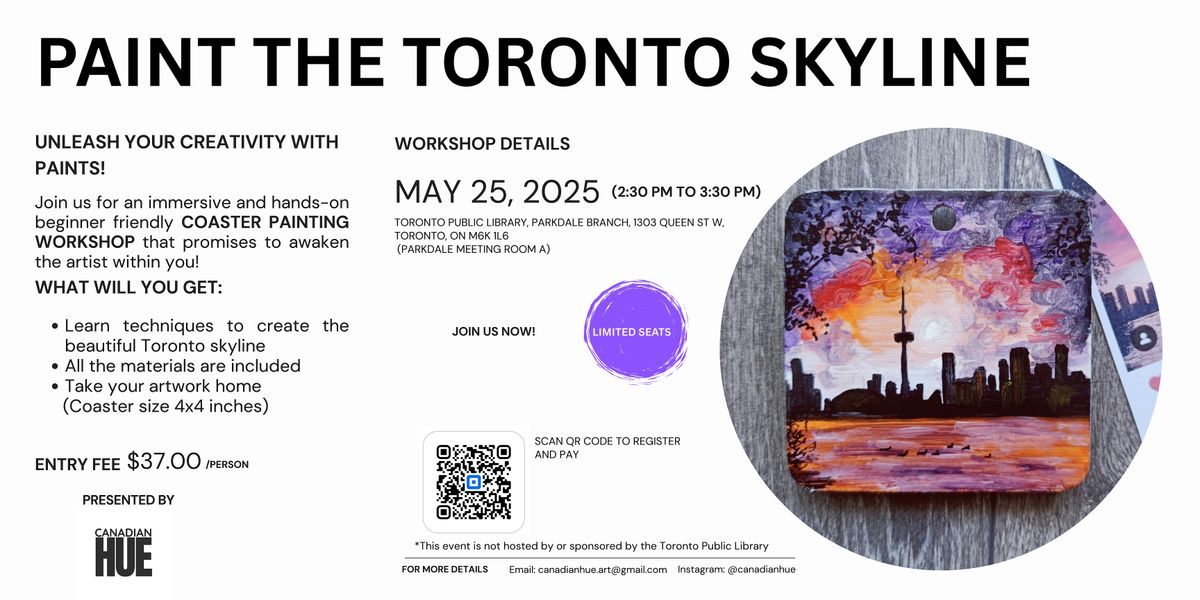 Art Workshop- Painting the Toronto Skyline, 25 May | Event in Toronto | AllEvents