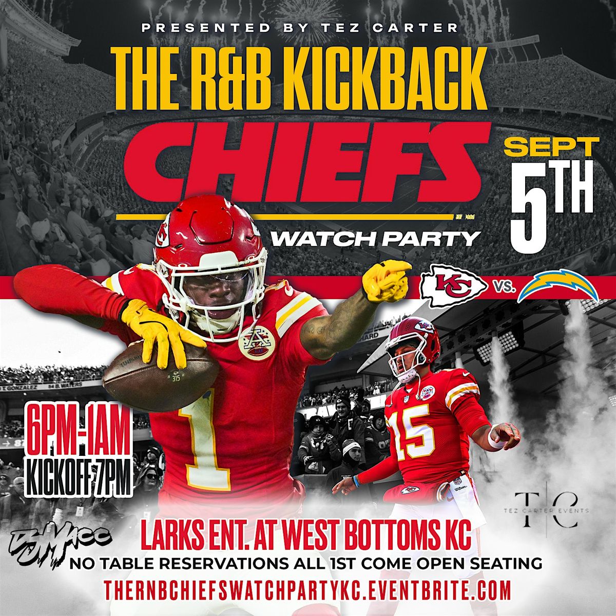 Kansas City R&b The R&B Kickback + Chiefs Watch Party, Larks Entertainment at West ...