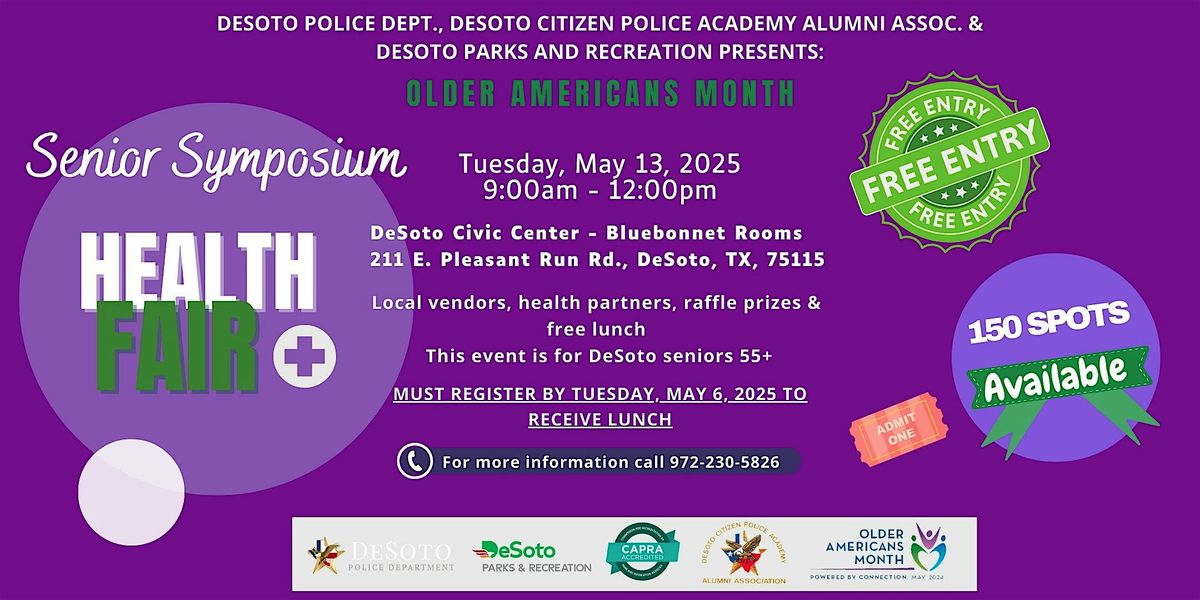 DeSoto Senior Symposium and Health Fair, 13 May | Event in DeSoto | AllEvents