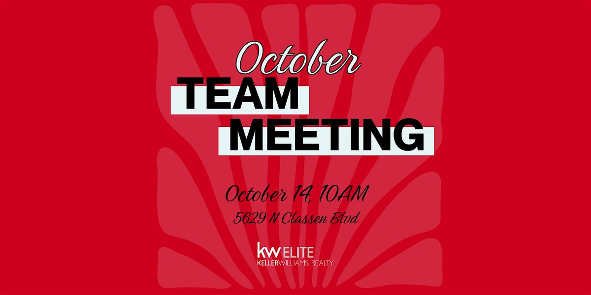 October Team Meeting, 14 October | Event in Oklahoma City | AllEvents