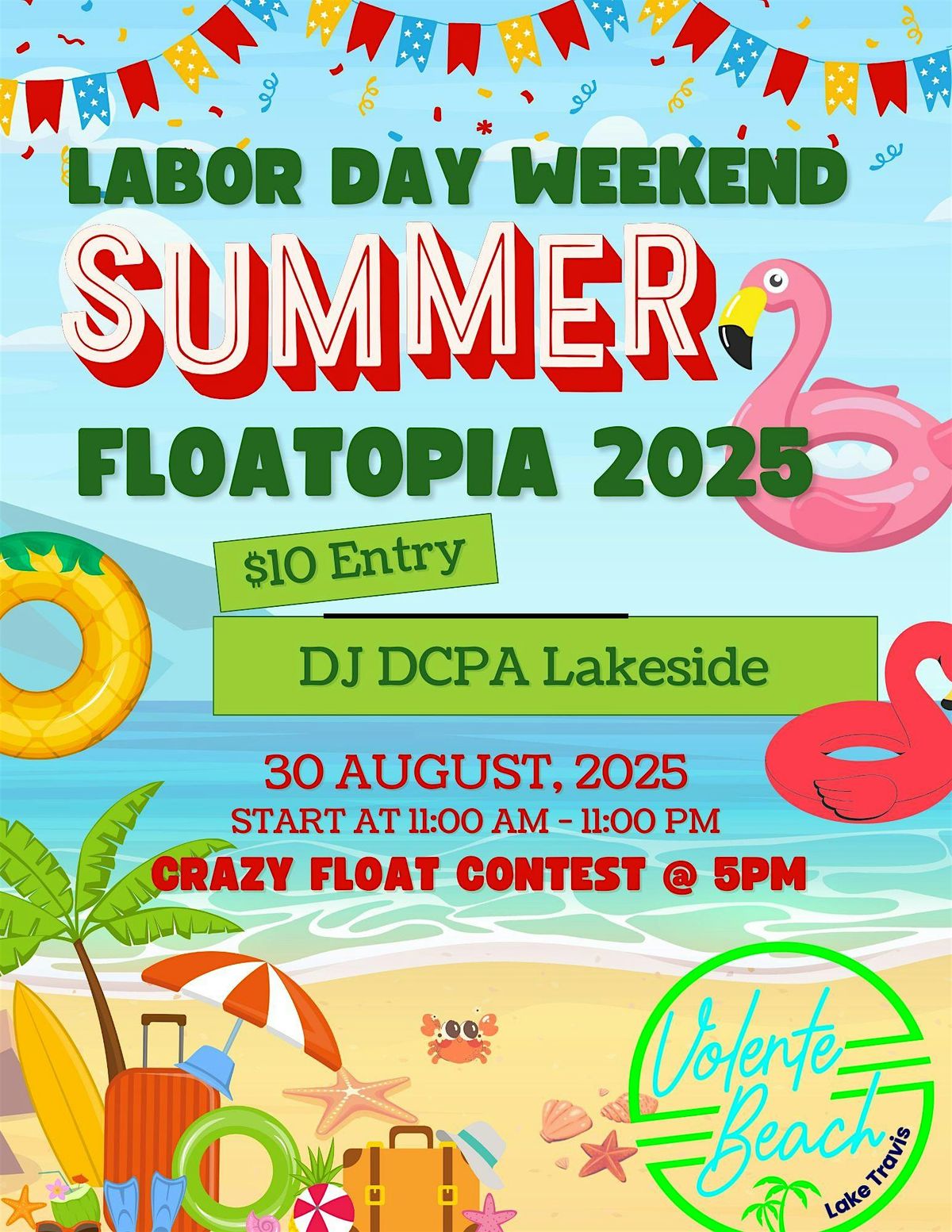 FLOATOPIA 2025 - A Beach Party with a Crazy Float Contest!, Volente ...