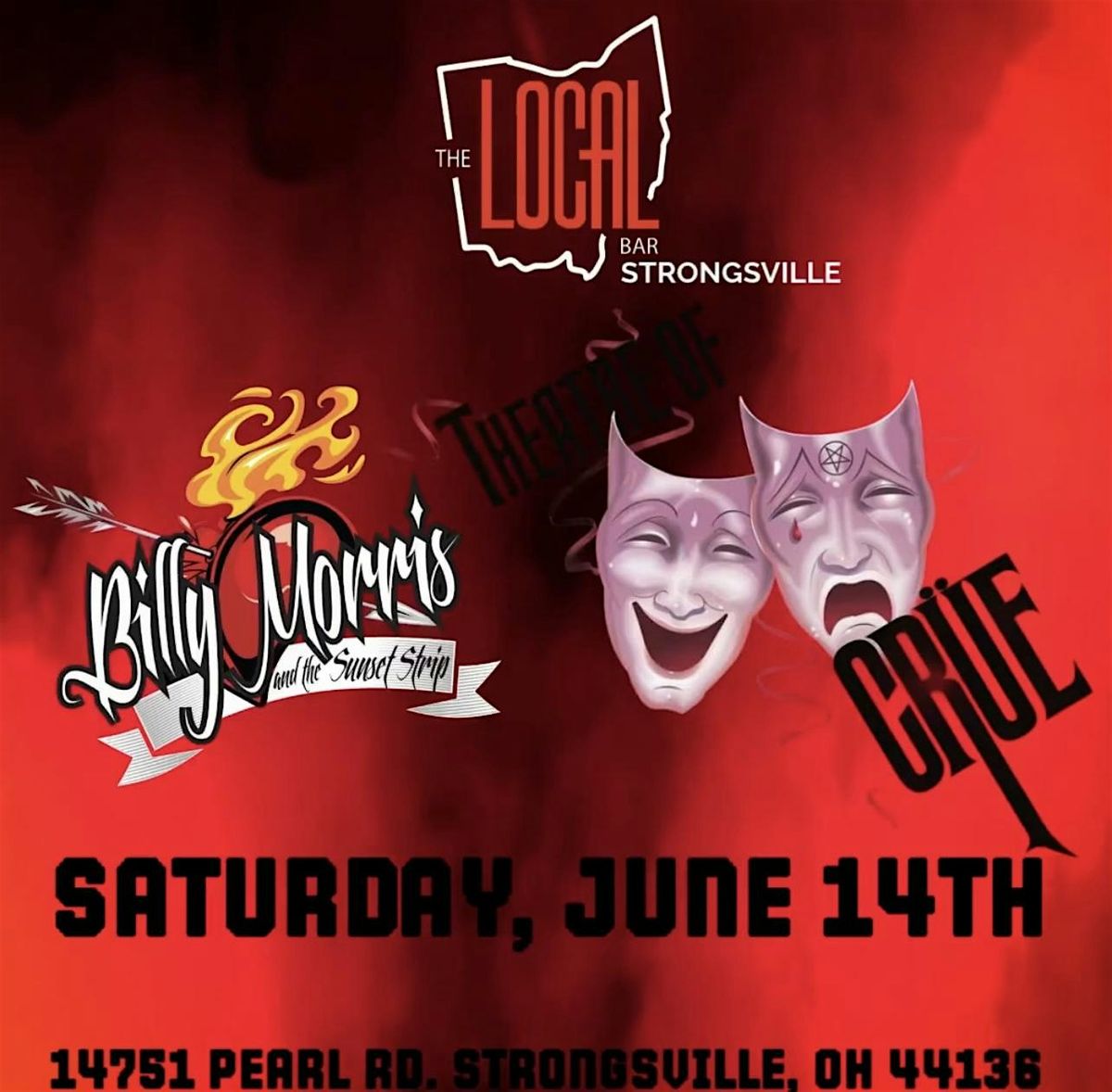 THEATER OF CRUE "MOTLEY CRUE TRIBUTE" DEBUTS AT THE LOCAL, 14 June | Event in Strongsville | AllEvents