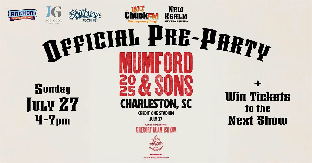 Mumford & Sons Pre-Party at New Realm Brewing, 27 July | Event in Charleston | AllEvents