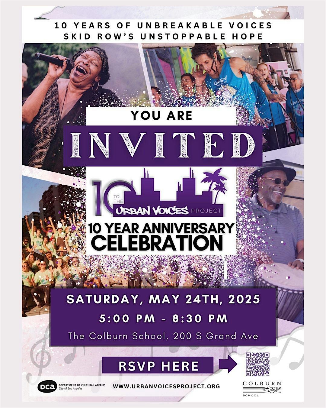 *VOLUNTEER OPPORTUNITY* Urban Voices Project: 10th Anniversary Celebration, 24 May | Event in Los Angeles