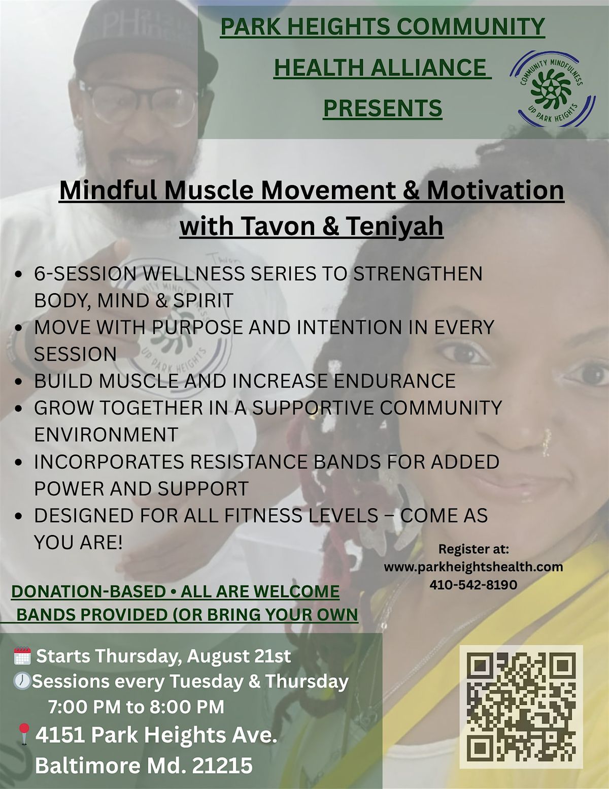 Mindful Muscle Movement & Motivation, 21 August | Event in Baltimore | AllEvents