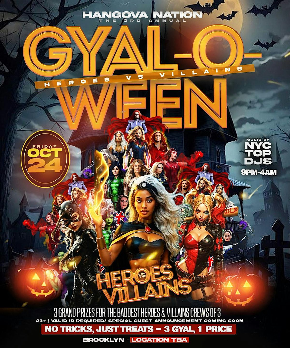 Gyal-O-Ween: Heroes vs. Villains, 24 October | Event in Brooklyn | AllEvents