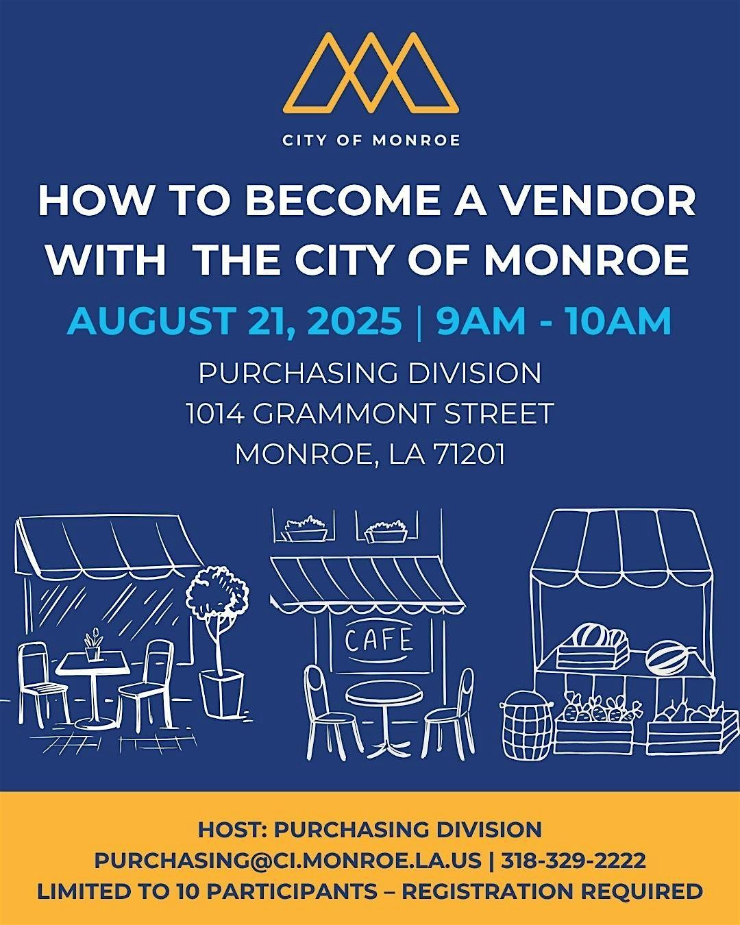 Become a Vendor with the City of Monroe, 29 August | Event in Monroe | AllEvents
