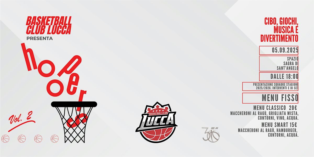Hoopers - vol.2 - 30° Compleanno BCL, 5 September | Event in Lucca | AllEvents