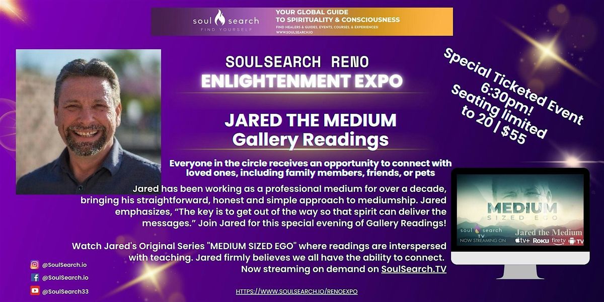 Circle Readings with JARED THE MEDIUM, 12 July | Event in Reno | AllEvents