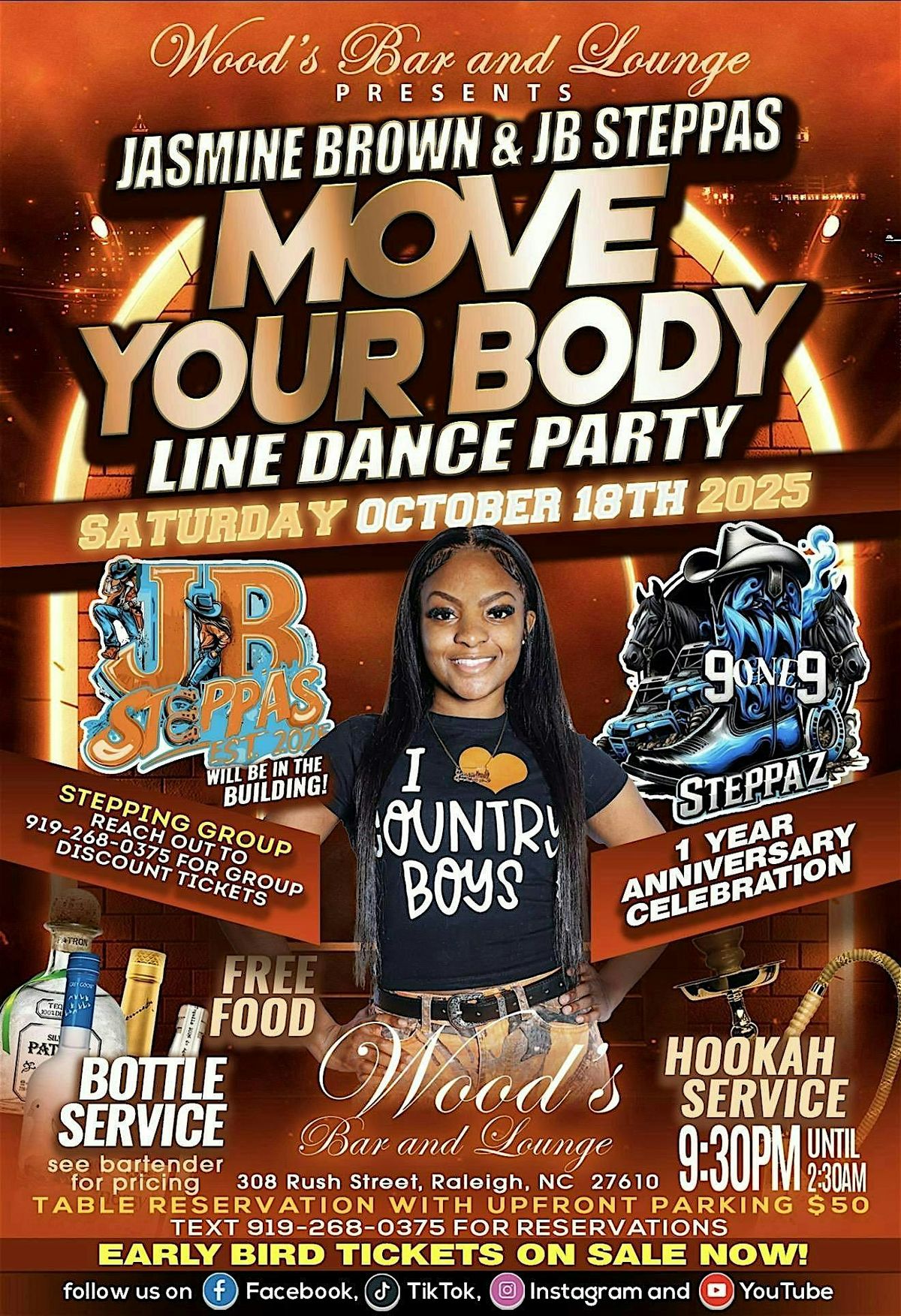 MOVE YOUR BODY LINE DANCE PARTY, 18 October | Event in Raleigh | AllEvents
