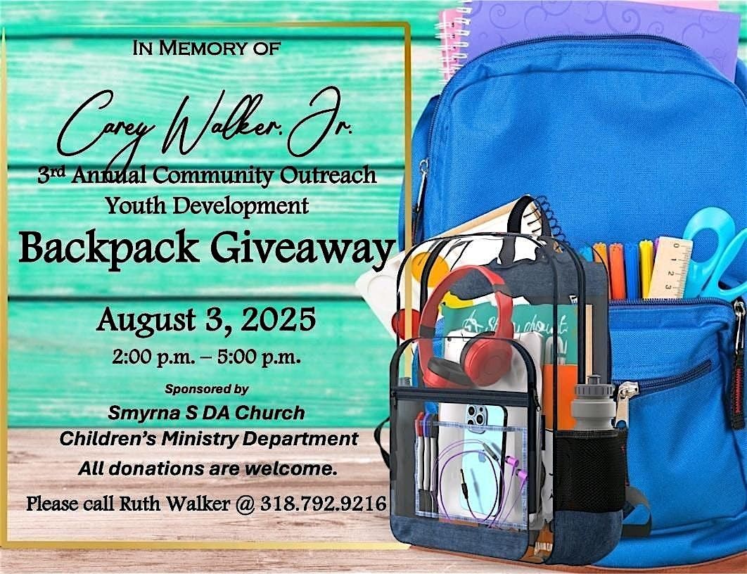 3rd Annual Community Back to School  Backpack Giveaway, 3 August | Event in Alexandria | AllEvents