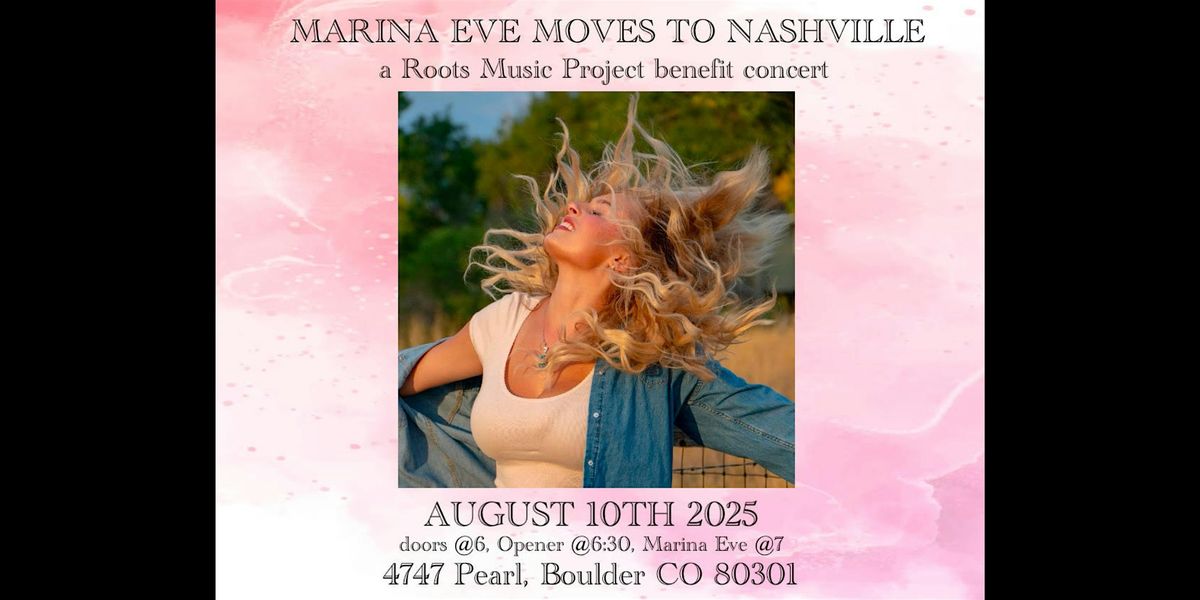Marina Eve: From Boulder to Nashville, 10 August | Event in Boulder | AllEvents