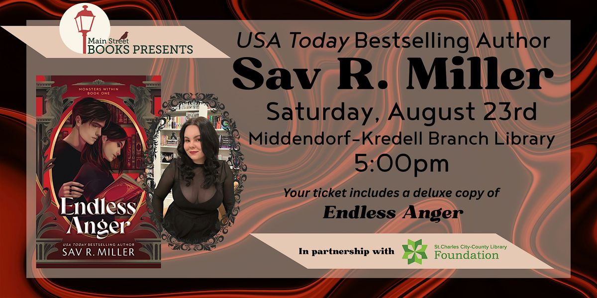 Sav R. Miller- ENDLESS ANGER, 23 August | Event in O'Fallon | AllEvents