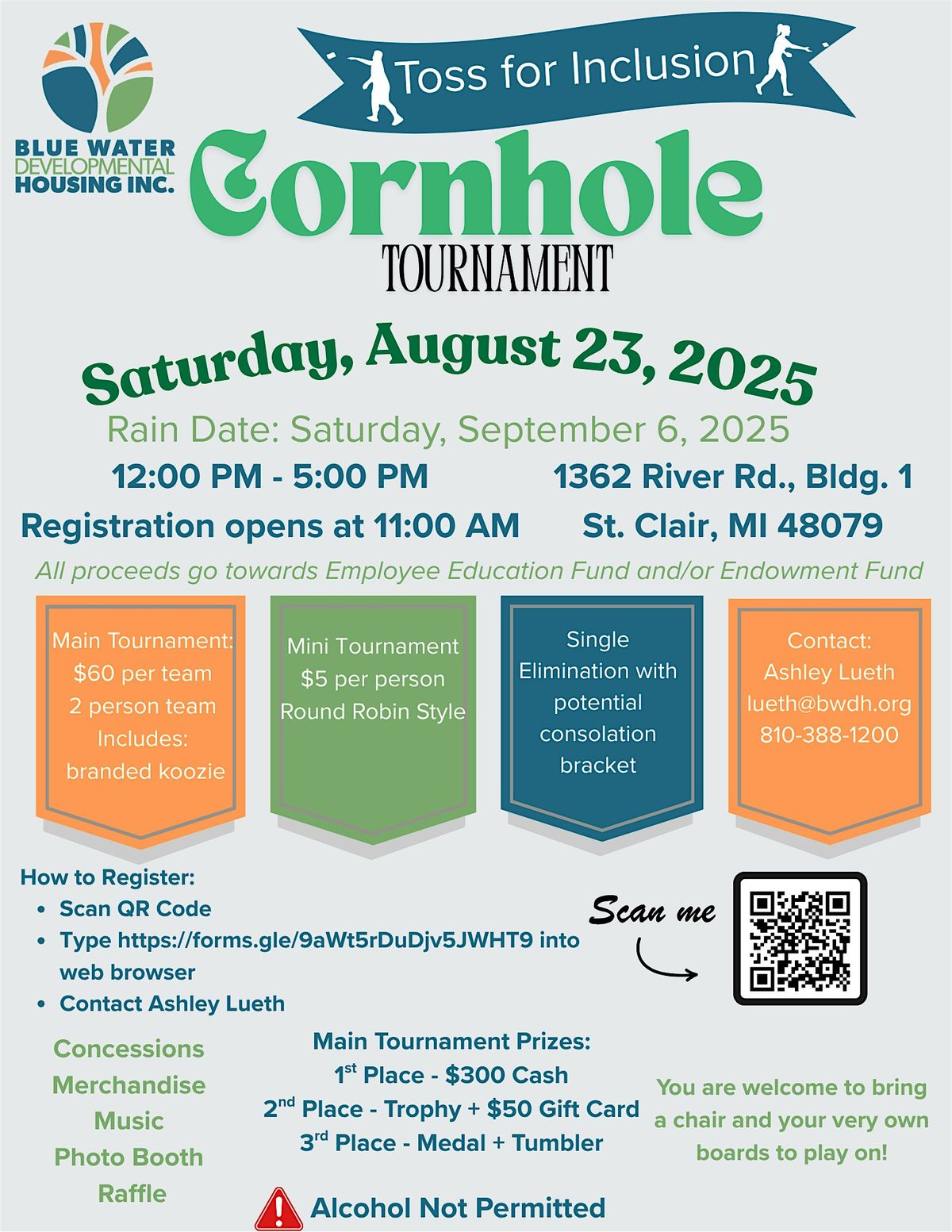 Toss for Inclusion Cornhole Tournament, 23 August | Event in Saint Clair | AllEvents