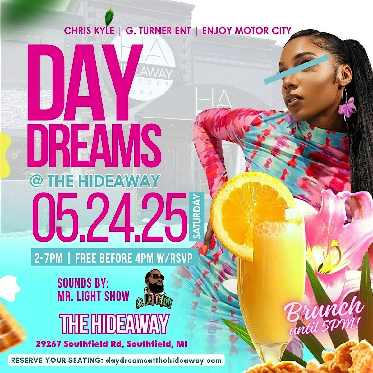 DAY DREAMS @ The Hideaway! Memorial Day Weekend, 24 May | Event in Southfield | AllEvents