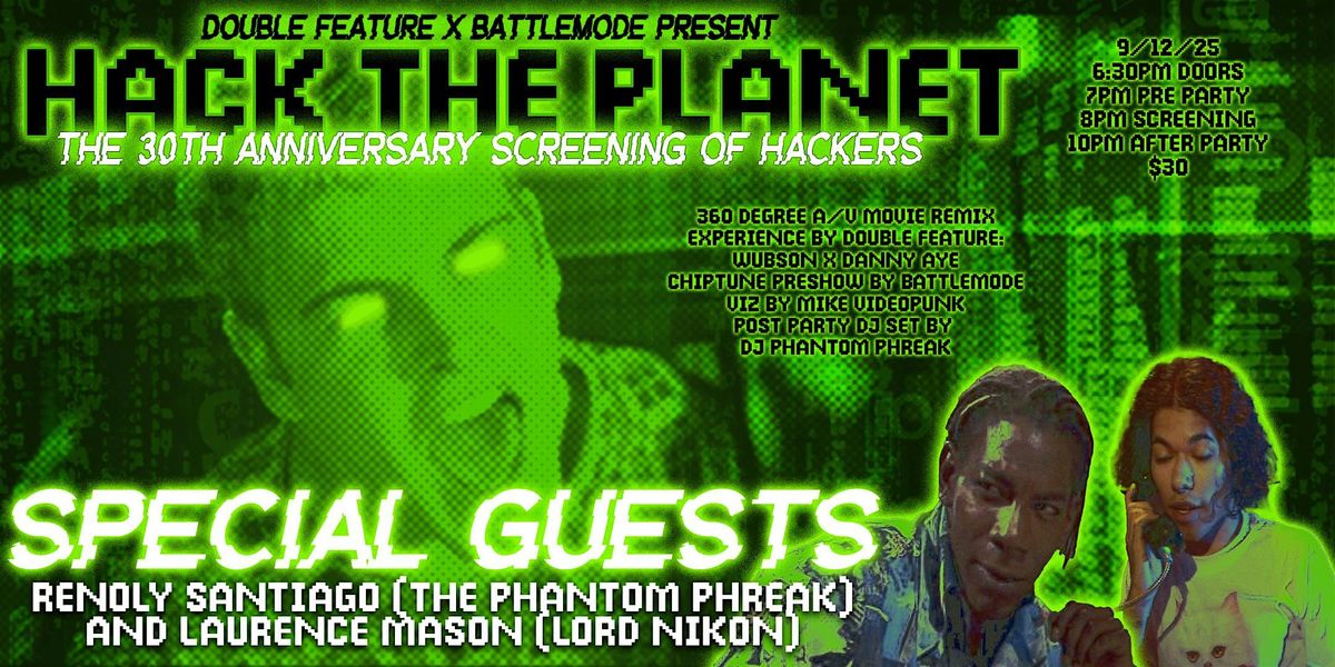 Hack The Planet - The 30th Anniversary Screening of "Hackers", 12 September | Event in Somerville