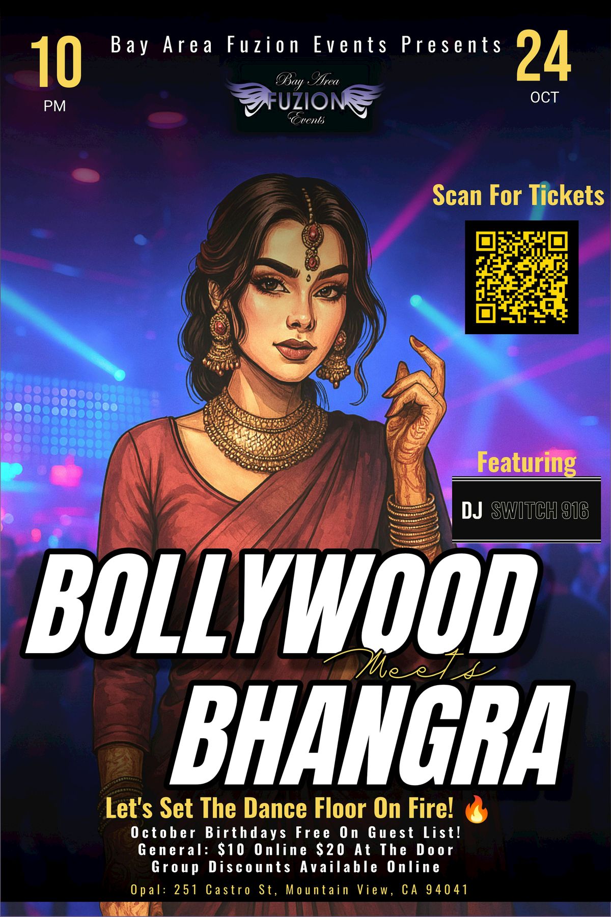 Bollywood Meets Bhangra at Opal in Mountain View!, 24 October | Event in Mountain View | AllEvents