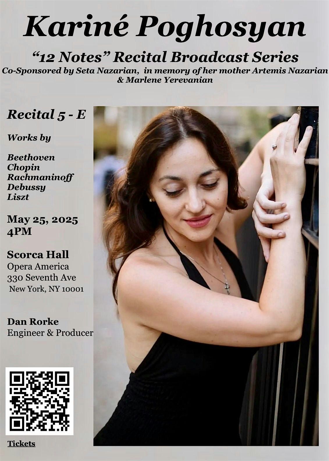 "12 Notes" Series: Recital 5 - E, 25 May | Event in New York | AllEvents
