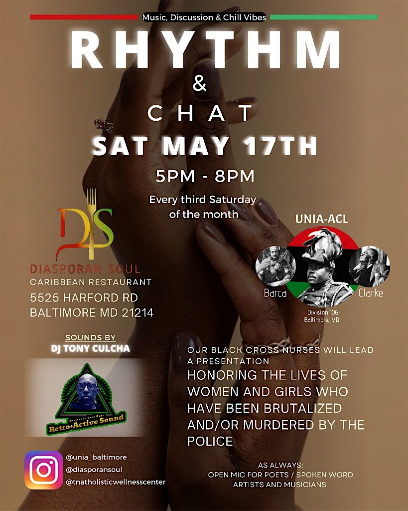 RHYTHM & CHAT, 17 May | Event in Baltimore | AllEvents