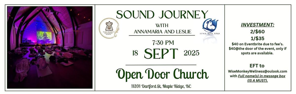 Sound Journey, 18 September | Event in Maple Ridge | AllEvents