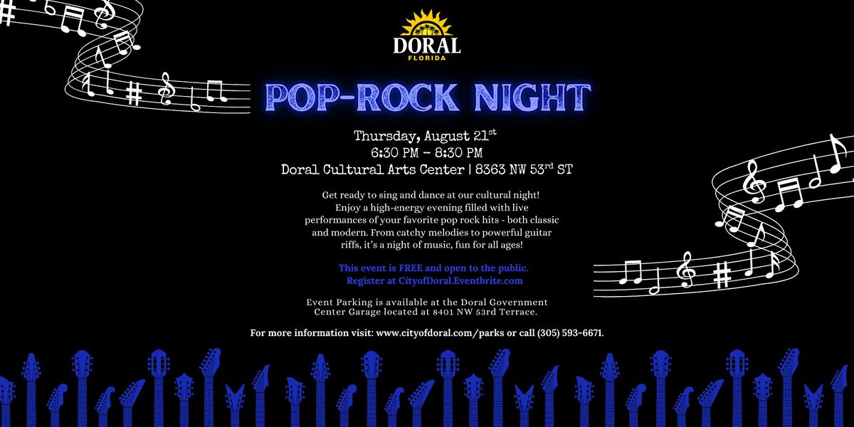 Pop-Rock Night, 21 August | Event in Doral | AllEvents