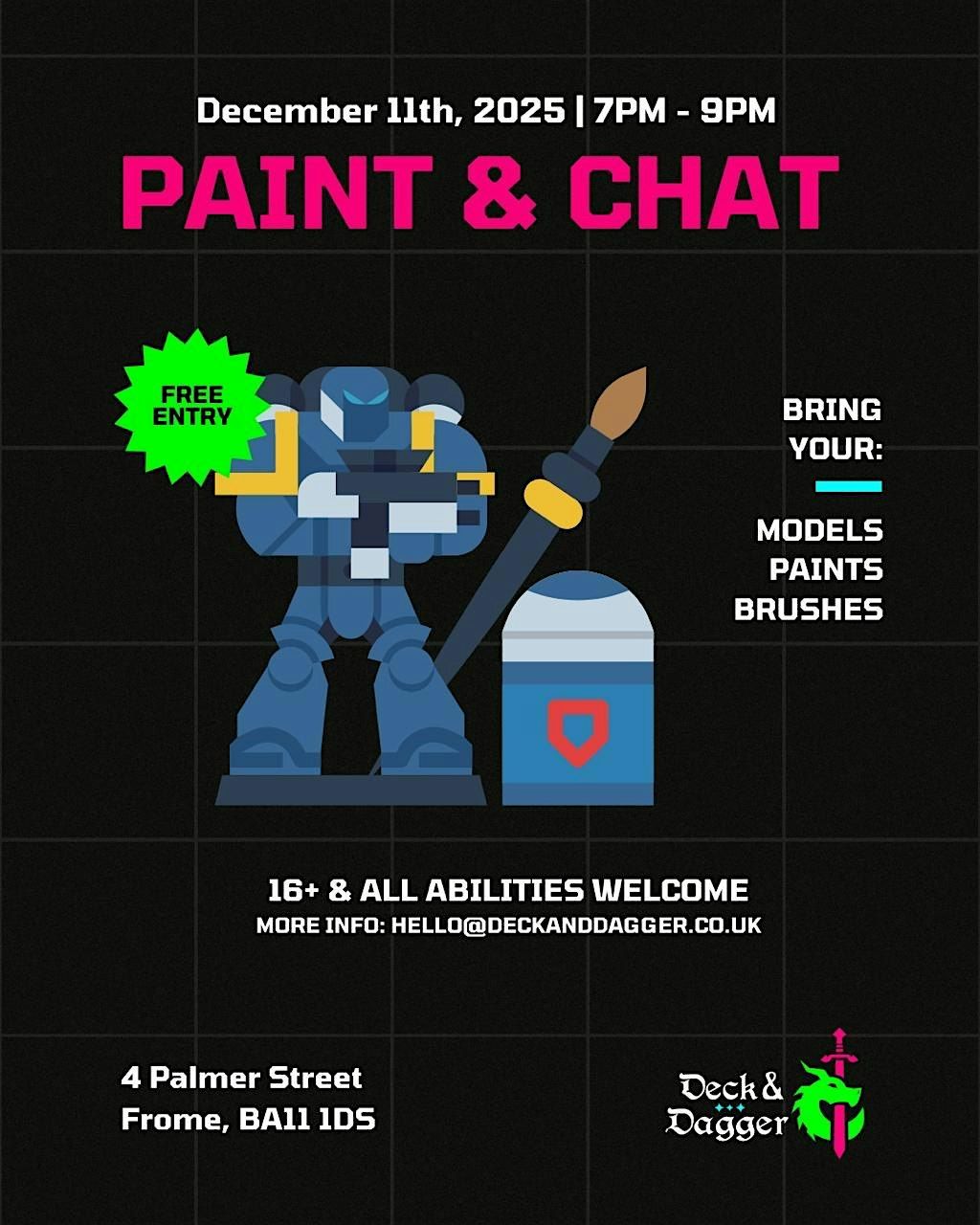 Deck and Dagger Painting Evening, 11 December | Event in Frome | AllEvents