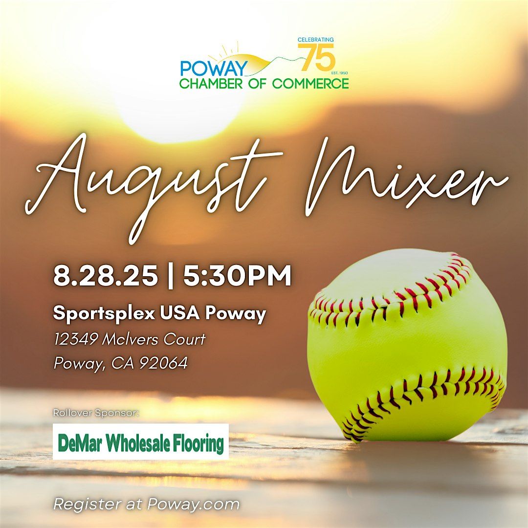 August Mixer, 28 August | Event in Poway | AllEvents