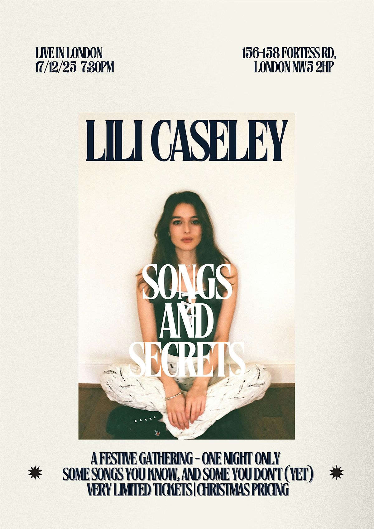 Lili Caseley: Songs and Secrets, 17 December | Event in London | AllEvents