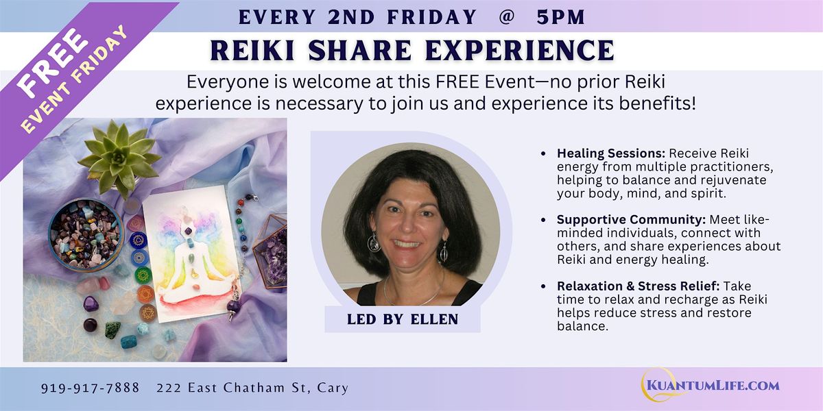 Free Friday Reiki Share Experience | Event in Cary | AllEvents