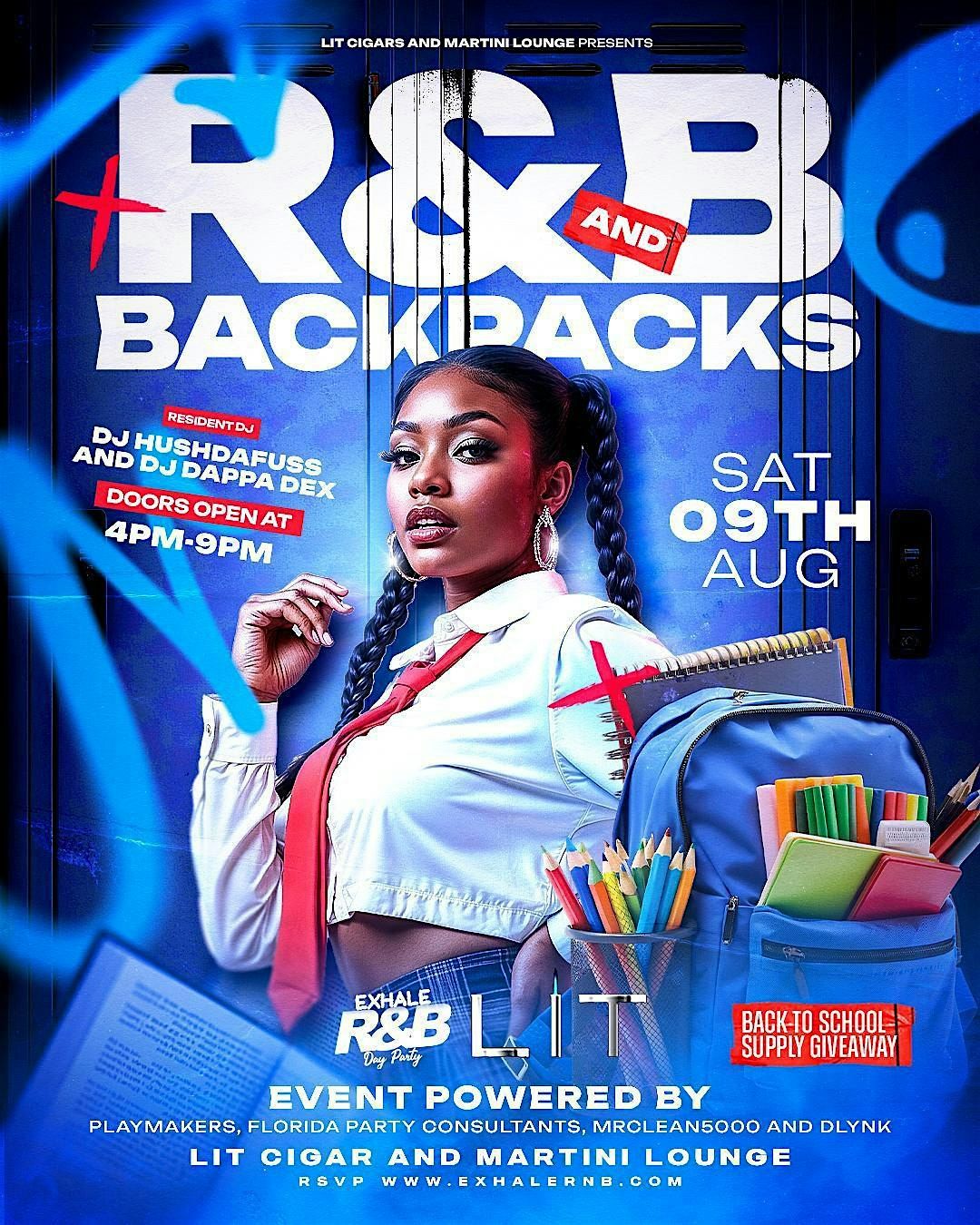 RnB and Back Packs  Exhale R&B Day Party, 9 August | Event in Tampa | AllEvents